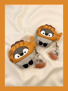 Cute Penguin And Parrot Fish AirPods Case Silicone Protective Cover for Apple pro Headphones Bluetooth Wireless 3rd 4th 5th Generation