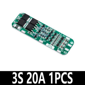 3S 20A BMS Protection Board for 18650 Li-ion/Lipo Battery 12.6V PCB Charger Module with Overcharge/Discharge Protection