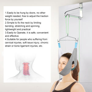 PASTSKY Bộ Dụng Cụ Dụng Cụ Kéo Dãn Cổ Máy Mát Xa Căng Đai Điều Chỉnh Tư Thế Cổ Treo Điều Chỉnh Được Dụng Cụ Chăm Sóc Cổ Nẹp Hỗ Trợ