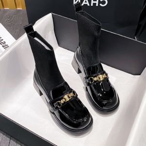 MIFEI | Slim High-Heel Thick-Sole Elastic Short Boot