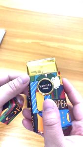 Kemei KM-RS7098 Graffiti Electric Shaver Professional Beard Trimmer Mini Electric Razor Beard Cutting Machine Men Graffiti USB Charging