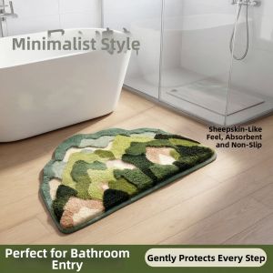 TEKANAI | Ins Style Faux Flannel Water Absorption Anti-slip Door Mat