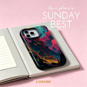 Potdemiel | Retro Moon Canyon For Case For iPhone 17 16 15 14 Plus 13 Pro Max Shockproof Hard Cover CaseChic