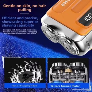 MONLEYTA | Portable Mini Electric Shaver For Men German Precision 2025 New Model No Black Points Left Behind Ideal Gift For Boyfriend