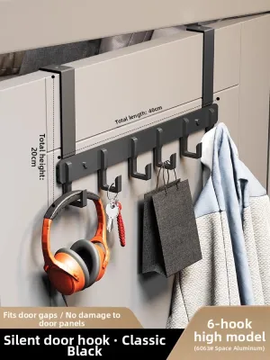 No-Drill Behind Door Hook Hanger Storage Organizer