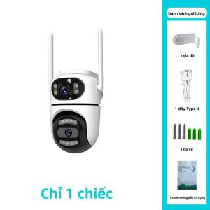 2 Cái/4 Cái Camera WiFi Bộ 4K 8MP HD Ống Kính Kép AI Theo Dõi PTZ IP Bảo Vệ An Ninh Cho Giám Sát Trong Nhà Ngoài Trời iCsee