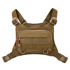 Tactical Chest Bag for Men Running Front Vest Backpack Rig Pouch Hiking Cycling Outdoor Camping Fishing Hunting Travel Molle Bag