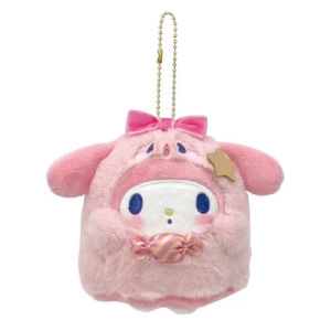 Sanrio | Sanrio 10cm Cute Hello Kitty Kuromi Plush Keychain Charm Doll Pendant for Bag Phone Accessory Kawaii Gift for Kids Girls