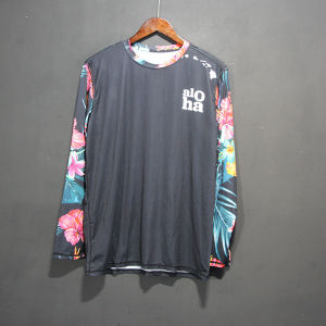 Export Summer Mens and Womens Running Fitness Print Quick-Drying Long-Sleeved T-shirt Casual Sports Fishing Running T-shirt Bottoming Shirt