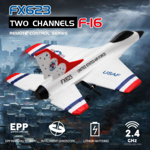 New Fx623/F16 RC Airplane Two Channel 2.4G Fighter Fixed Wing Foam Aircraft Model Glider Remote Control Aircraft Children Toy