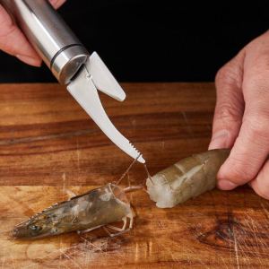 Creative Convenient Stainless Steel Shrimp Peeler Scraping Fish Scales Seafood Cooking Tools Kitchen Accessories