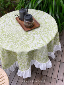 ผ้าคลุมโต๊ะทานอาหารผ้าฝ้ายลินินพิมพ์ลายสไตล์อเมริกันชนบท ผ้าคลุมโต๊ะกาแฟ ผ้าฝ้ายลินิน ผ้าฝ้ายลินินพิมพ์ลายดอกไม้ ผ้าฝ้ายลินินลายดอกไม้