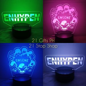 ENHYPEN LOGO Engene Heeseung Jay Jake Sunghoon Sunoo Jungwon Ni-ki Acrylic LED Lamp gift Desk Table