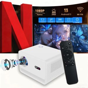 Máy Chiếu Mini M10 4K Ultra HD Giải Mã Android 13 Wi-Fi 6 Băng Tần Kép Máy Chiếu Thông Minh Di Động Tích Hợp Loa Cho Rạp Hát Gia Đình