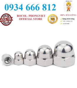 Set 10 cái M4-M10 Đai ốc mũ ecu mũ ecu chỏm cầu inox201 M4 M5 M6 M8 M10