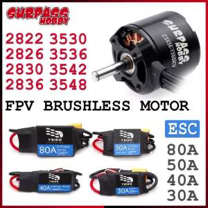 SURPASS HOBBY | Surpass Hobby 2822 2826 2830 2836 3530 3536 3542 3548 Brushless Motor with 30A/40A/50A/80A ESC for RC FPV Fixed-wing Quadcopter