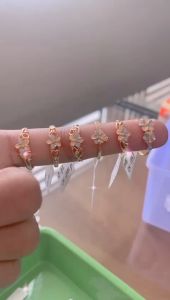 CINCIN EMAS CINCIN WANITA EMAS MUDA KADAR 300 ATAU 6 KARAT DAN KADAR 375 ATAU 8 KARAT CINCIN BUNGA SIMPEL BERKELAS TERBARU CK 221