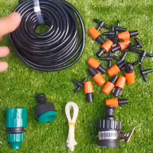 Bộ Béc Phun Sương Tự Động Làm Mát Căn Nhà Cây Cảnh -Bộ 10m dây( 6mm )và 12 béc phun