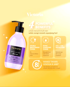 VICTORIA FRAGRANCE BODY SERUM 300 ml - Membantu Mencerahkan - Melembabkan - Menghaluskan - Memudarkan Bekas Luka - Ratu Kosmetik Online