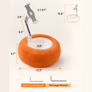 OATSBASF | Oatsbasf Pillow Tablet Stand Soft Plush Fabric Gaming Pillow Stand Fits 4-12.9" Phone / iPad for Kindle Reaing Bed Sofa Desktop