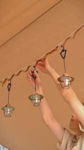 LED Hanging Tent Light Vintage Portable Emergency Light Stepless Dimming Waterproof IPX4 Rechargeable for Outdoors for Hiking Camp for Home