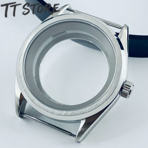 40MM Stainless Steel Watch Case With Steel Bracelet Sapphire Glass Watch Housing Fit NH35 NH36 Automatic Watch Modification Part