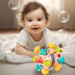 ลูกบอลทรงกลมสำหรับมือถือของเล่นสำหรับเด็กทารกที่เคี้ยวได้สำหรับเด็กวัยหัดเดินสำหรับเด็กทารกของขวัญสำหรับเด็กแรกเกิด