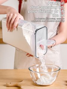 MRUN | Dust-proof Moisture-proof Large Capacity Dual-lid Scale Storage Container for Flour