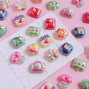 Decorative DIY Electroplated Camera Phone Flower Accessories Hair Ties Handmade Creative Play Material Stickers