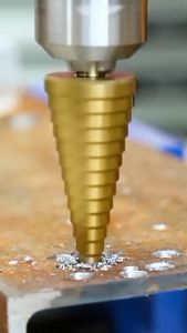 LOMAX Mata Bor Besi Pembuat Lubang Kuningan Kayu Plastik Pagoda Tingkat Step 4MM - 32MM