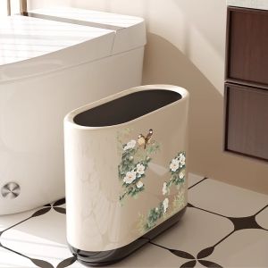 YINSHANG | Narrow Large Capacity Bathroom Trash Can for Toilet Gap