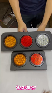 TAIL LAMP TRUCK TRAILER LED 24V IRON PLATE (TAPAK BESI)