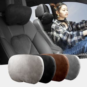 Bộ 2 Món Da Lộn Gối Tựa Đầu Ô Tô Và Đệm Eo Gối Cổ Mềm Co Giãn Hình Chữ S Cho Nội Thất Ô Tô Làm Đầy Sợi Tổng Hợp