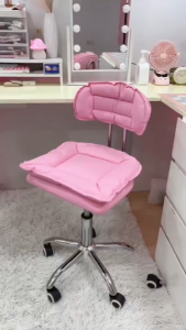 EURAKE Ergonomic Chair Double‑Layer Cushion Chair Casual Padded Back Chair Multi Functional Office Stool