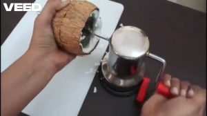 Stainless Steel Coconut Scraper Grater Shredder Tool with 5 Sharp Blades - Multipurpose Manual Coconut Meat Peeler & Fish Scale Remover