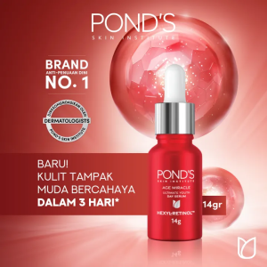 Ponds Age Miracle Hexyl Retinol: Niacinamide + Hexylresorcinol + Retinol-C. Whip Cream 14gr - Mencerahkan Kulit dalam 7 hari dengan 10x kekuatan Anti Aging Terbaik
