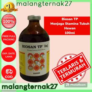 Biosan TP 100ml biodin 100ml ATP penguat otot meningkatkan daya tahan tubuh pencegahan PMK hewan sapi kambing kuda ayam anjing kucing pedet cempe ayam aduan jago bangkok pencegahan penyakit mulut kuku pemacu pertumbuhan sapi kambing