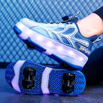 SHIWU | Kids LED Light-Up Roller Skates – Comfortable Durable & Adjustable for Boys and Girls