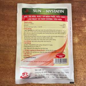 SUN - NYSTATIN 100G ĐẶC TRỊ HEN KHẸC DO NẤM PHỔI TIÊU CHẢY LÂU NGÀY DO NẤM ĐƯỜNG TIÊU HÓA