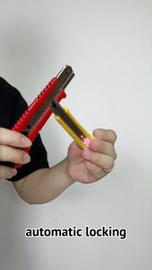Mitsushi Snap-off Blade Utility Cutter Knives 16cm sk5 Blade Retractable Utility Knife Selft-Locking Design Sharp Blade Paper Board Box Cutter