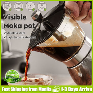 Visible Moka Pot Coffee: A Portable Office Mocha Espresso Latte Stovetop Filter