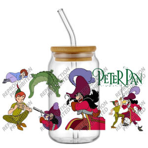 Funko | cartoon peter Series UV DTF Cup Wrap 16oz Libbey Glass DIY Sticker Cartoon Selfadhesive Washable DIY Gift 3D Stickers