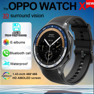 2025 New For OPPO Watch X Smart Watch 32GMemory Music Video Bluetooth Call Waterproof Smartwatches For Android IOS TWS Earphones