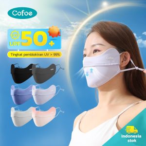 【Indonesia Stok】Cofoe Visor Masker Penutup Wajah Pelindung Matahari Anti UV Masker Full Wajah Anti Uv Breathable Anti UV facemask Cycling Masker Washable Lightweight Hidden Opening UV Protection Masker Wajah Pelindung Panas UPF50+