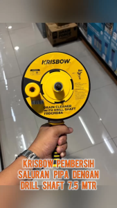 Krisbow Pembersih Saluran Pipa Dengan Drill Shaft 7.5 Meter Kawat Besi Tahan Karat Fleksibel
