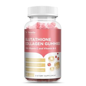 Totaria Glutathione Collagen Gummies for Brighten Skin & Fade Dark Spots Anti-aging Antioxidant Support 60 Gummies