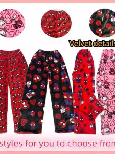 Quần Dài HelloKitty Spiderman Hoạt Hình Cho Nữ Quần Dài Ống Rộng Quần Dài Thường Ngày Quần Dài Ấm Áp Quần Dài Thoải Mái