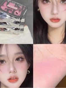 Neiyou Single Color Cheek Powder Blush Compact Puffiness And Contraction Red for Women Matte Finish Any Skin Type