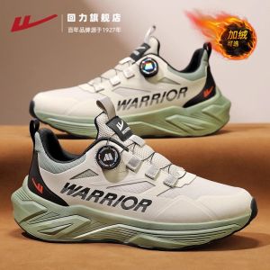 Giày Thể Thao Nam Mùa Đông Chạy Bộ Phong Cách Thường Ngày Có Khóa Cài Ấm Áp Có Lót Lông Cừu Đế PVC Mũi Tròn