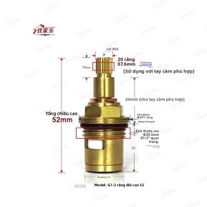 JINBAIRUI | Lõi Van Trộn Đĩa Gốm Mở Nhanh Phụ Kiện Đồng